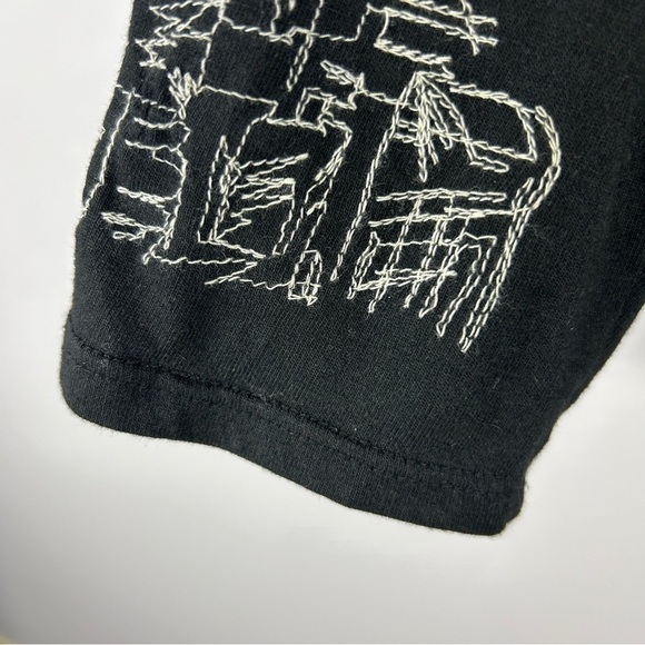 Chico's Embroidered Scenic Long Sleeve Cotton Modal Tee Medium Black - Picture 12 of 14